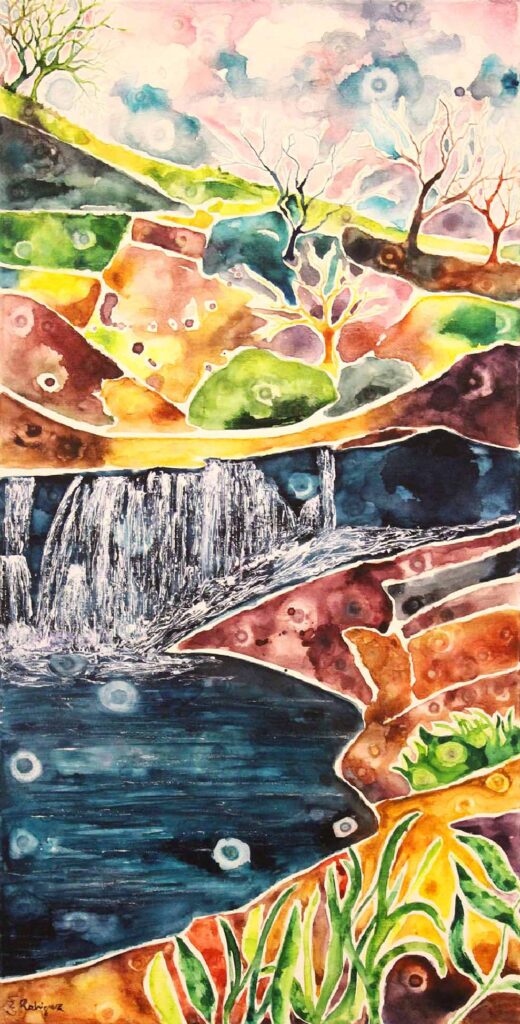 Inclining landscape