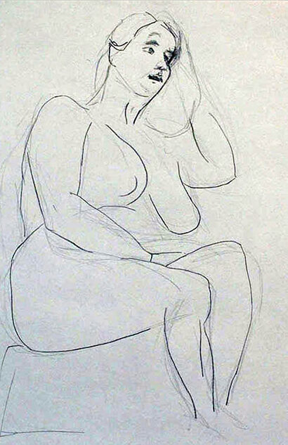 Live Model Figure Study – Ink | 5 min