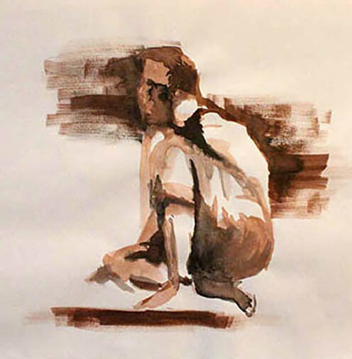Live Model Figure Study – Sepia | 10 min