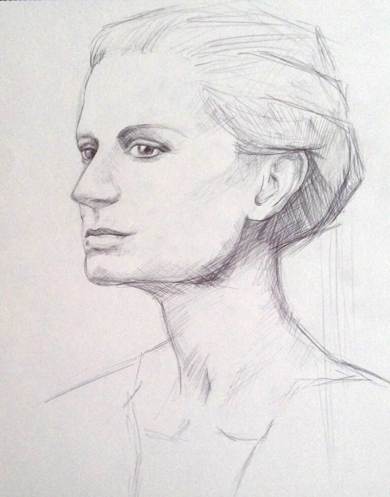 Portrait study woman – Line style