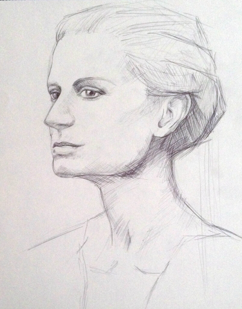 Portrait study woman – Line style